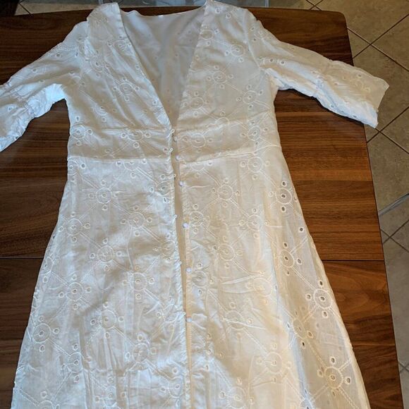 3 piece necklace set in silver tones with stars and pearl amulet, NWOT, fashion - Picture 12 of 14